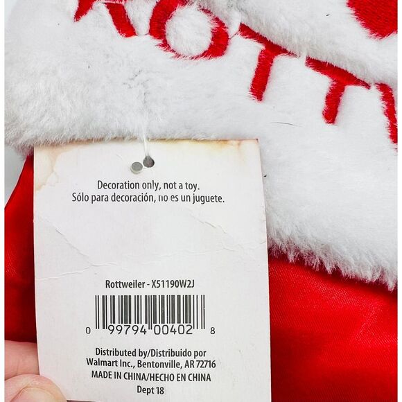 I Love My Rottweiler Christmas Stocking Holiday Time Dog Animal - Picture 4 of 7